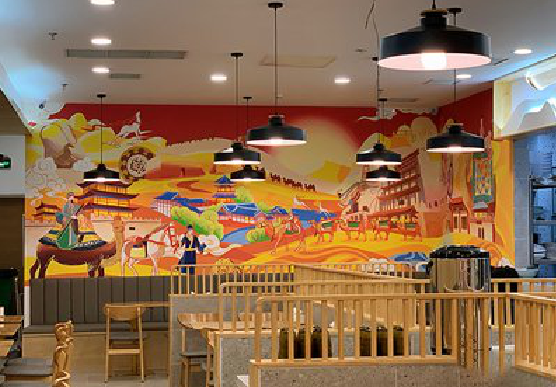 盈江商业空间彩绘介绍。