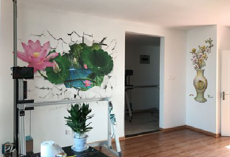 盈江墙体彩绘相比墙纸的优势。