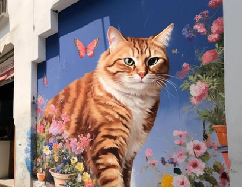 盈江自己绘制有个性的手绘墙