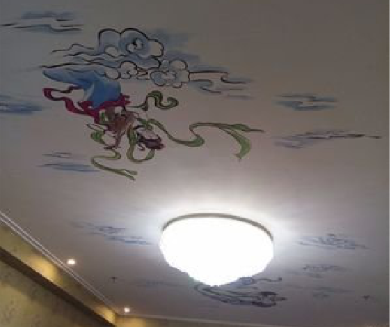 盈江如何快速绘制天花板上的手绘墙？