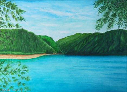 盈江在墙绘中，如何绘画绿水青山？