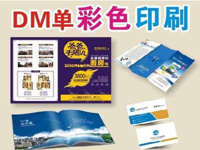 盈江单页印刷，色彩搭配简单。