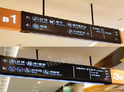 盈江如何通过商场标识牌引导客流分布?